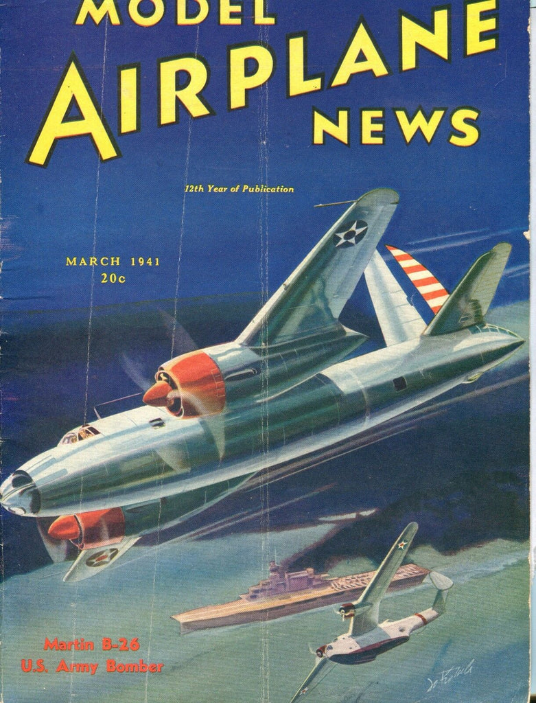 Model Airplane News Magazine March 1941 Martin B-26 GD 041317nonjhe