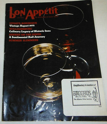 Bon Appetit Magazine Bordeaux & Williamsburg July 1975 071314R