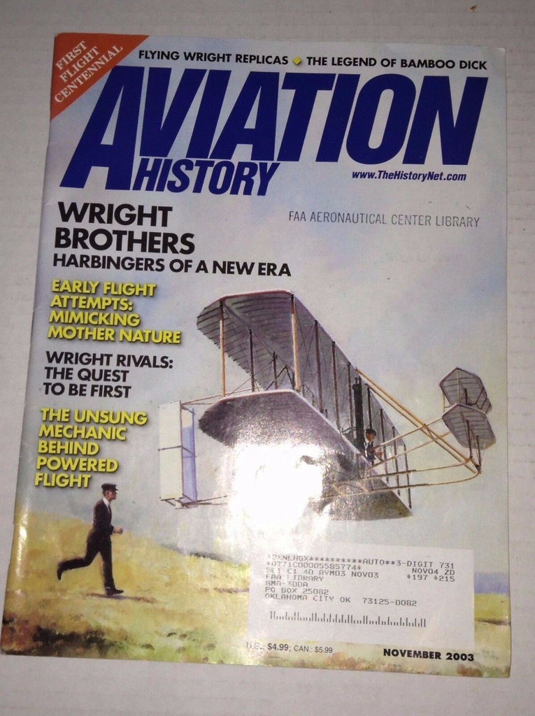 Aviation History Magazine Wright Brothers November 2003 FAL FAA 111716RH