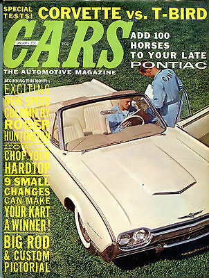 Cars Magazine January 1961 Add 100 Horses To Your Pontiac EX NO ML 121815jhe