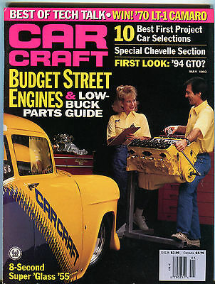 Car Craft Magazine May 1993 Budget Street Engines Parts Guide EX 012816jhe