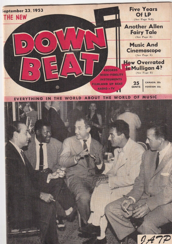 Down Beat Mag Tiny Kahn Dies Allen Fairy Tale September 23, 1953 101219nonr