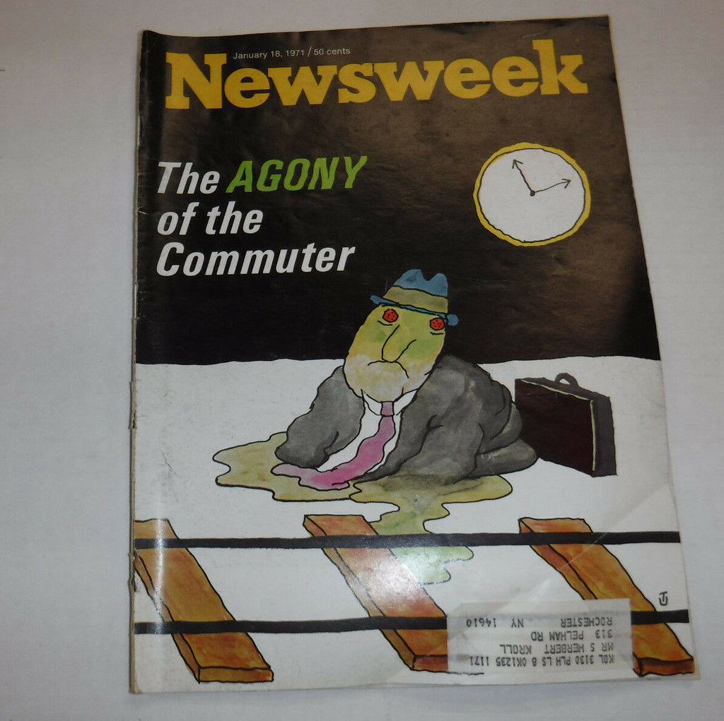 Newsweek Magazine The Agony Of The Commuter January 18, 1971 101816R2