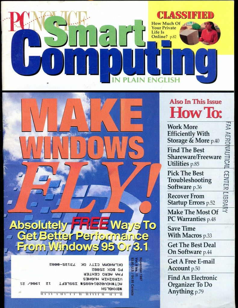 Smart Computing Magazine November 1997 Windows FAA EX w/ML 022417nonjhe