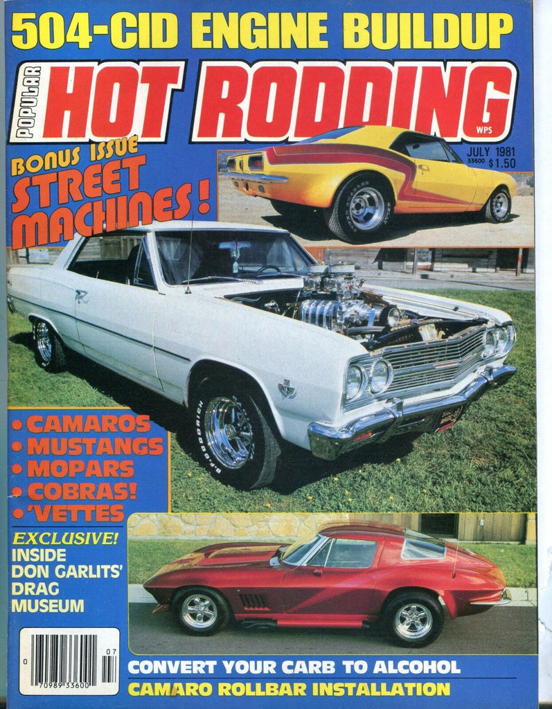 Popular Hot Rodding Magazine July 1981 Camaros Mustangs EX No ML 031017nonjhe
