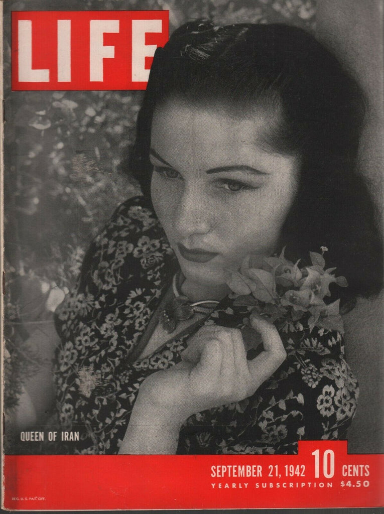 Life September 21 1942 Queen of Iran Fawzia Vintage WWII Ads 081919AME