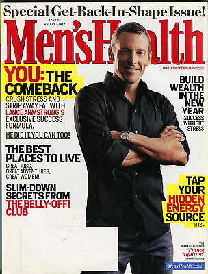Men's Health Magazine January/February 2009 Lance Armstrong EX 032816jhe