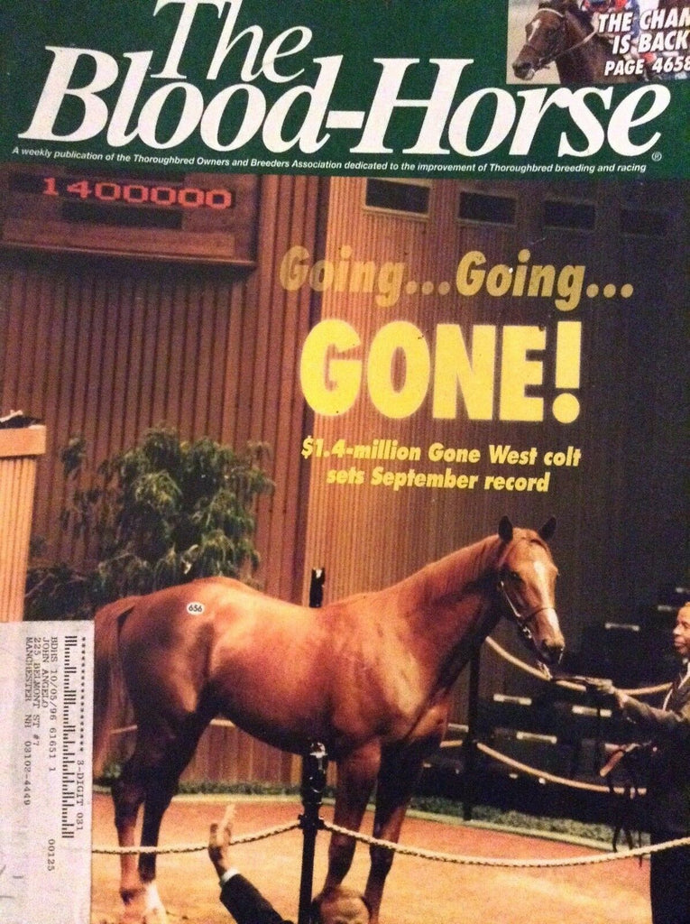 The Blood-Horse Magazine Gone West Colt record September 21, 1996 010119nonrh