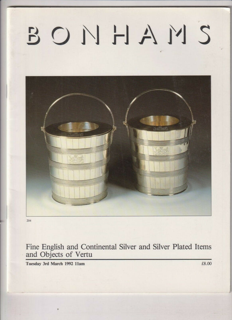 Bonhams Mag Fine English & Continental Silver March 3, 1992 112219nonr