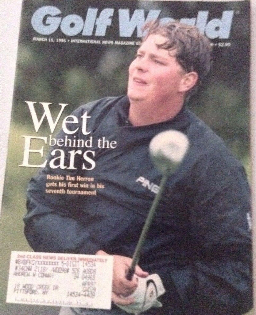 Golf World Magazine Rookie Tim Herron March 15, 1996 072317nonrh