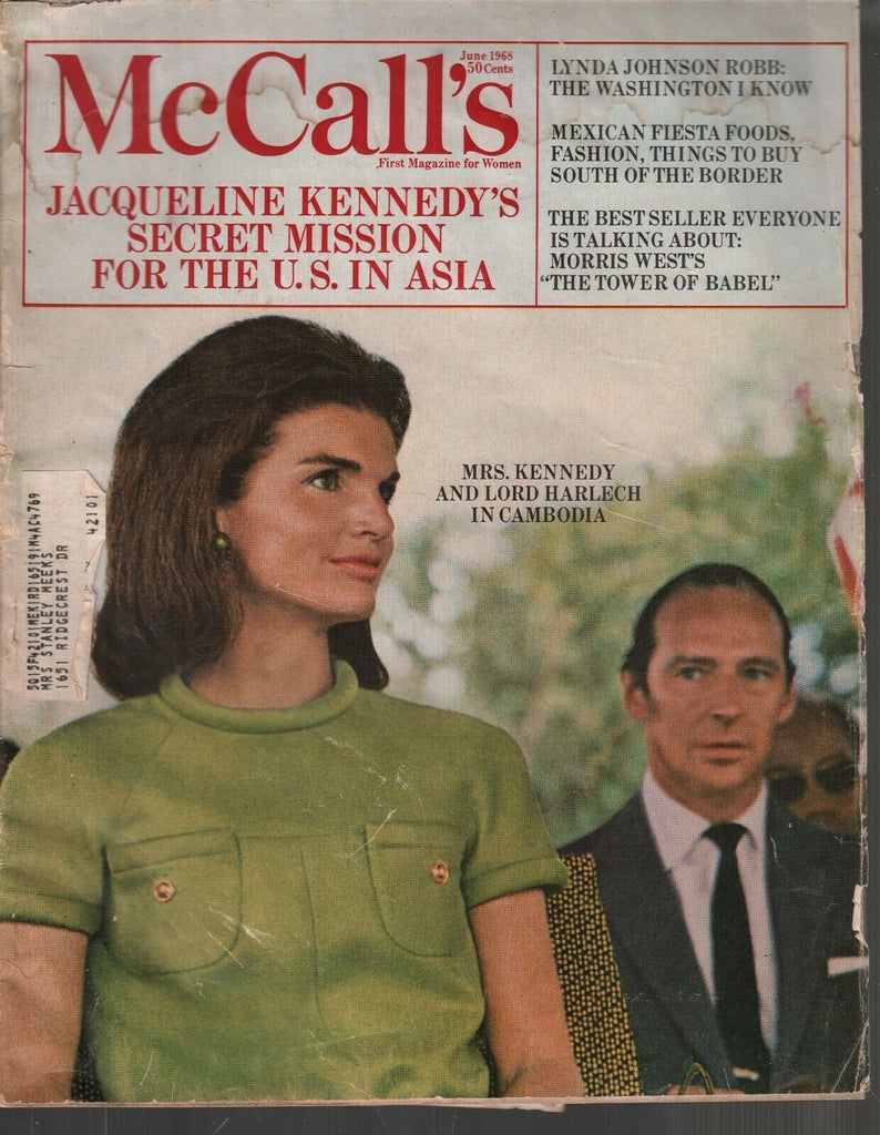 McCall's Magazine June 1968 Jacqueline Jackie Kennedy Lord Harlech 93019AME2