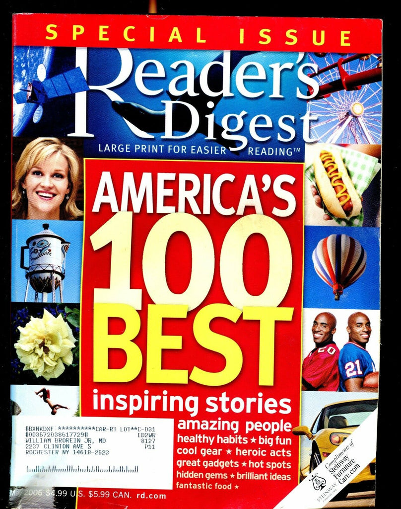 Reader's Digest Magazine May 2006 Inspiring Stories EX w/ML 021517jhe