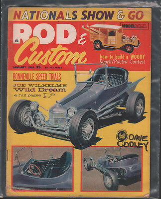 Rod & Custom Magazine January 1964 Joe Wilhelm's Wild Dream VGEX 122615jhe
