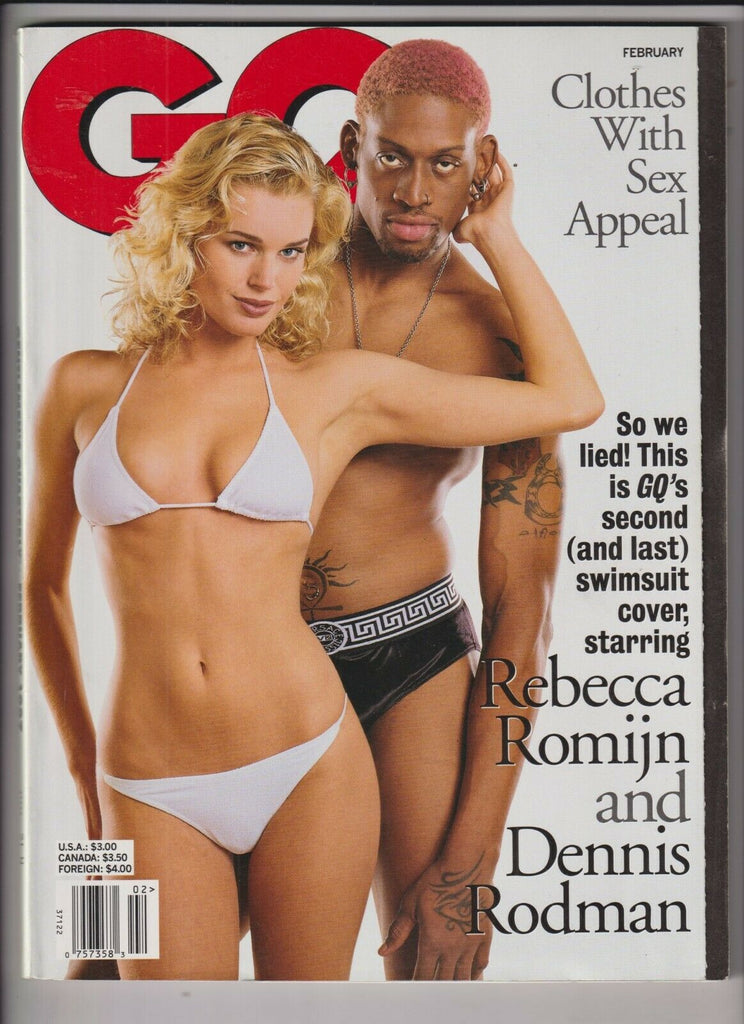 GQ Mag Dennis Rodman Rebecca Romijn Stamos February 1997 102919nonr