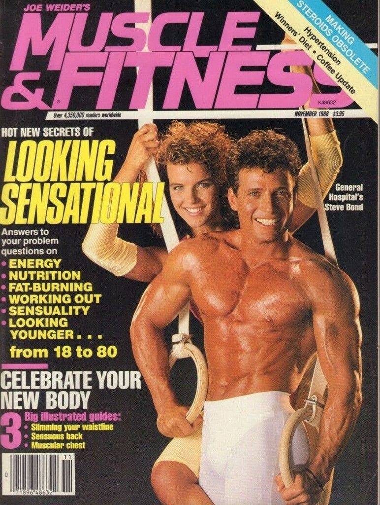 Muscle & Fitness November 1988 Steve Bond Yvette Nipar Larry Scott 121218DBE