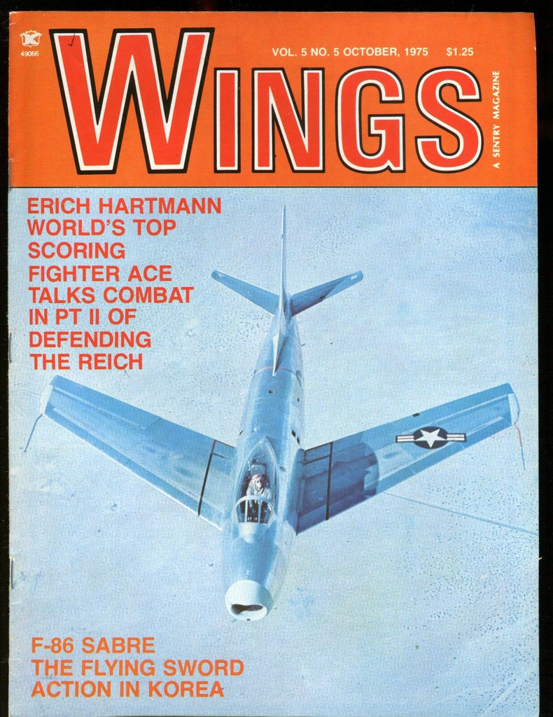 Wings Magazine October 1975 Erich Hartmann EX No ML 010617jhe