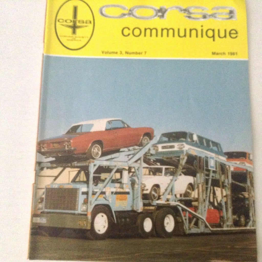 Corsa Communique Magazine Chicagoland Corvairs Concours March 1981 060417nonrh