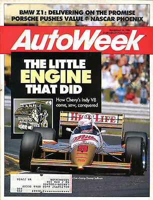 AutoWeek Magazine November 14 1988 Danny Sullivan Indy V8 EX 012816jhe