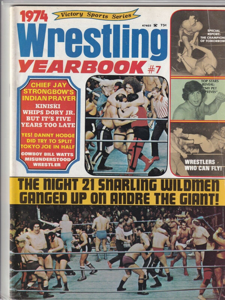 Wrestling Yearbook 1974 Andre The Giant Jay Strongbow Danny Hodge #7 061419nonr