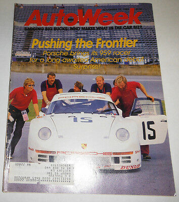 Autoweek Magazine Pushing The Frontier November 1986 080814R