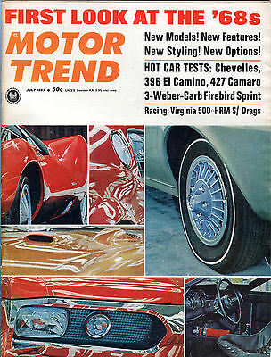 Motor Trend Magazine July 1967 First Look At The '68s EX 060916jhe