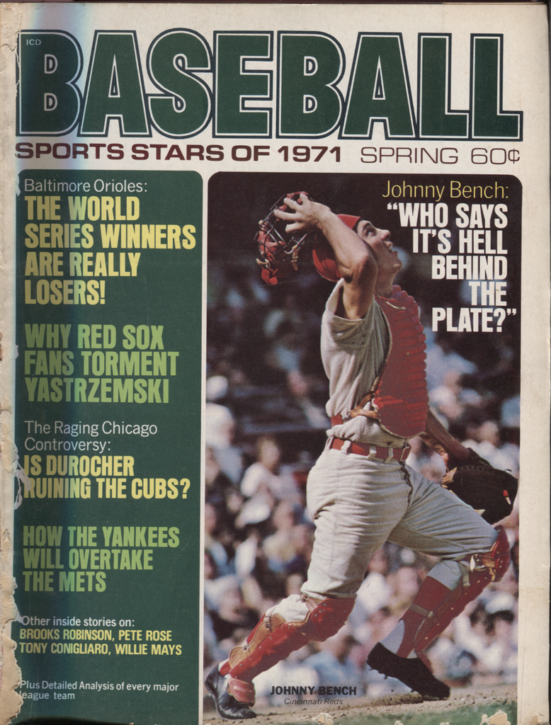 Baseball Sports Stars of 1971 Spring Johnny Bench Brooks Robinson Pete 041020DBE