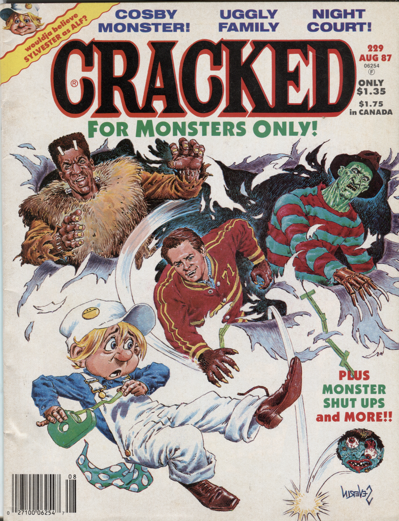 Cracked Aguust 1987 No.229 George Gladir Jerry Defuccio 033120DBE