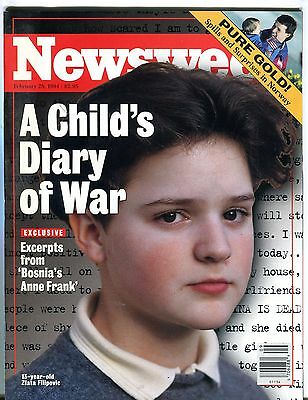 Newsweek Magazine February 28 1994 A Child's Diary Of War EX 083016jhe