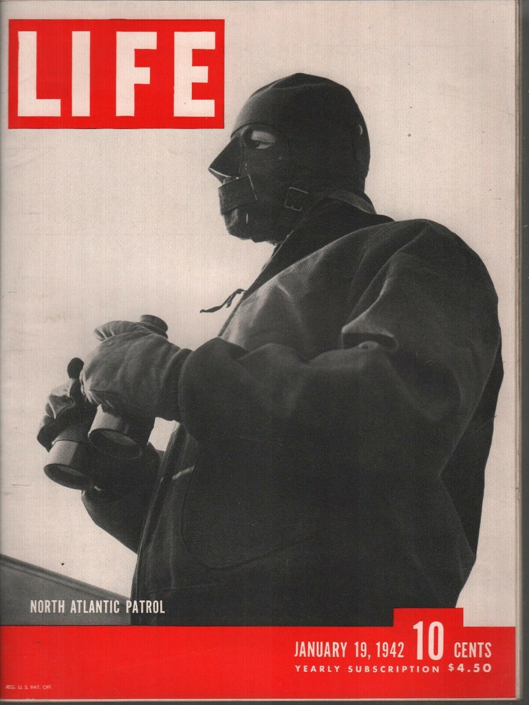 Life Magazine January 19 1942 North Atlantic Patrol Vintage WWII Ads 082119AME