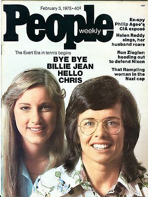 People Magazine February 3 1975 Billie Jean King Chris Evert EX 012016jhe