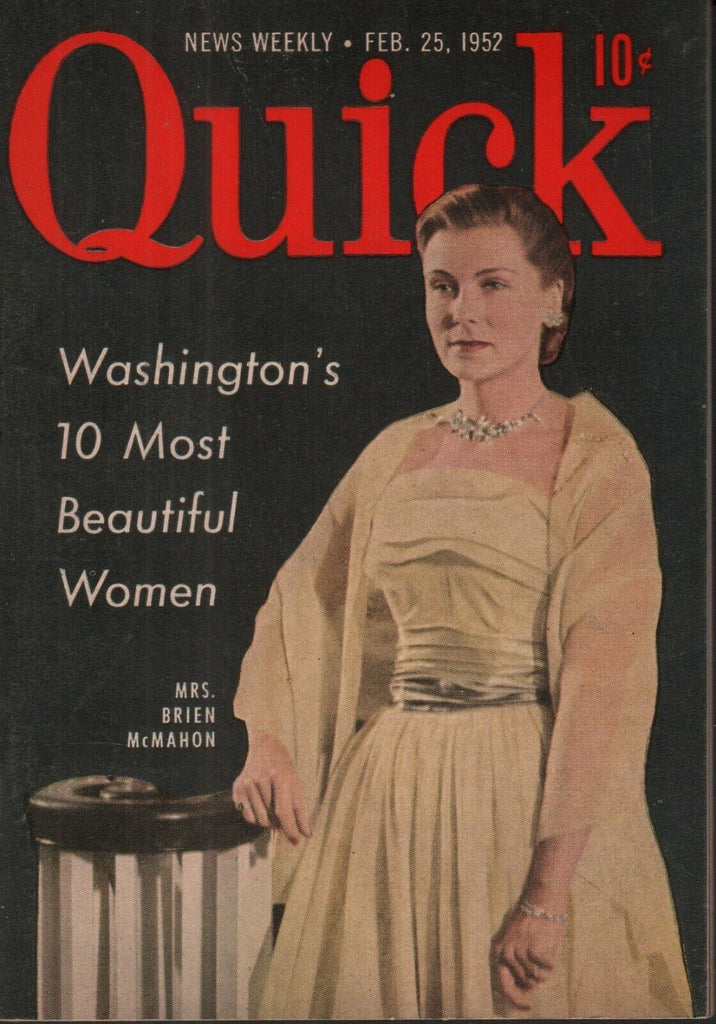 Quick News Weekly February 25 1952 Mrs Brien McMahon Cheesecake Pin Up 070819AME