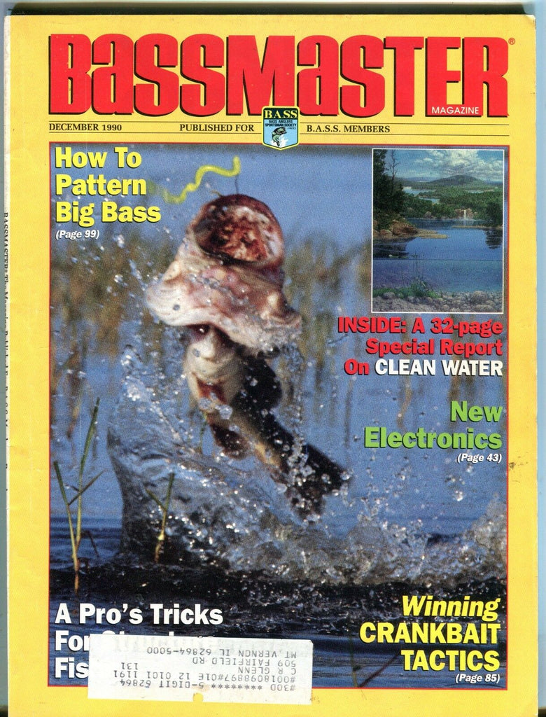 Bassmaster Magazine December 1990 Crankbait EX w/ML 042917nonjhe