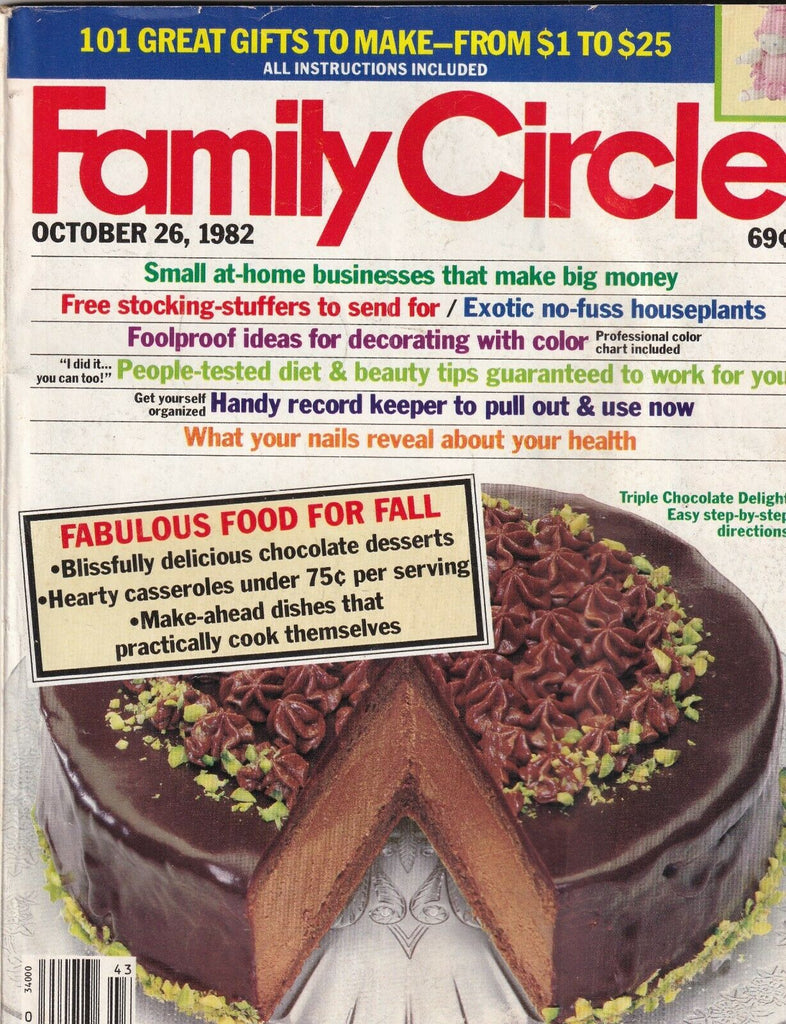 Family Circle Mag Triple Chocolate Delight Cake October 26, 1982 092719nonr