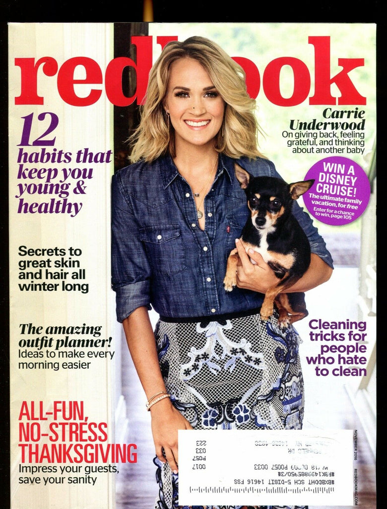 Redbook Magazine November 2016 Carrie Underwood EX No ML 020817jhe