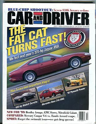 Car And Driver Magazine July 1998 Jaguar XKR EX No ML 090816jhe