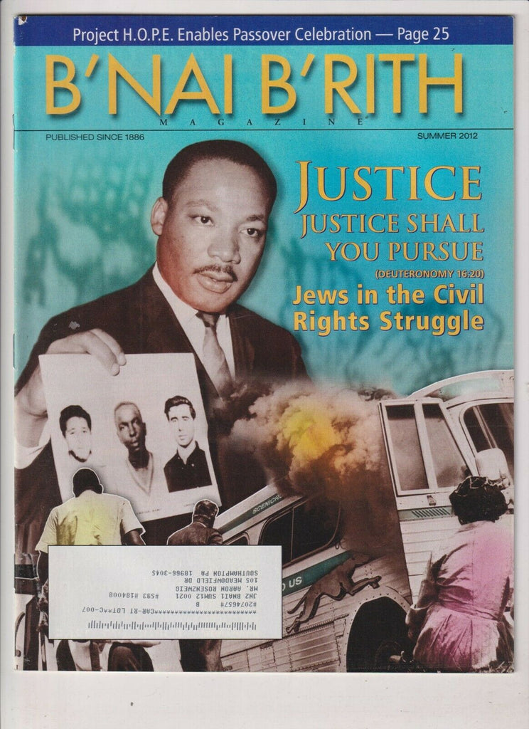B'Nai B'Rith Mag Martin Luther King Jr. Summer 2012 112219nonr