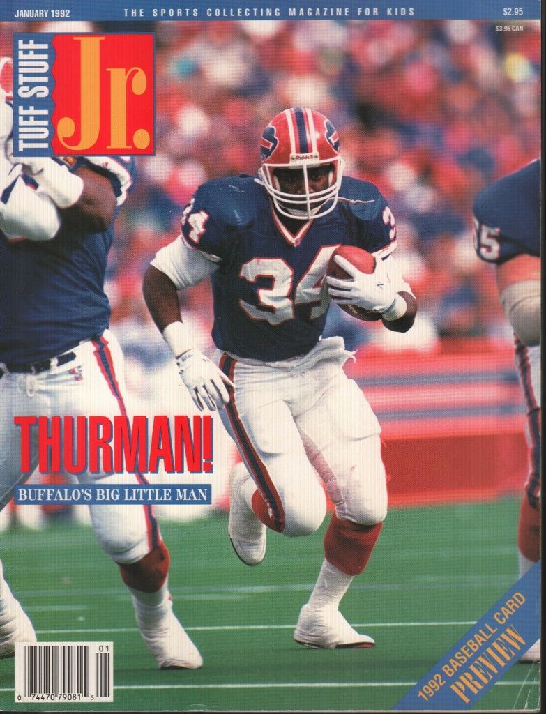 Tuff Stuff Jr January 1992 Thurman Thomas Buffalo Bills 100118ame