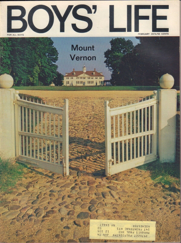 Boy's Life February 1974 Mount Vernon w/ML 011717DBE
