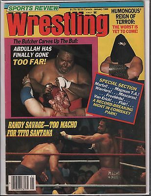Sports Review Wrestling January 1986 Abdullah, Randy Savage EX 120715DBE2