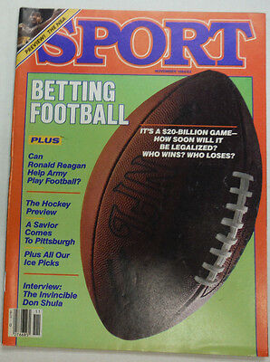 Sport Magazine Betting Football Ronald Reagan November 1984 NO ML 061115R