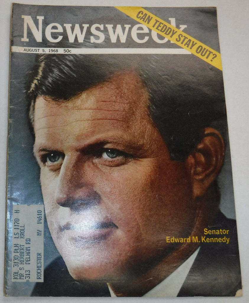 Newsweek Magazine Edward M. Kennedy August 1968 VINTAGE 093016R