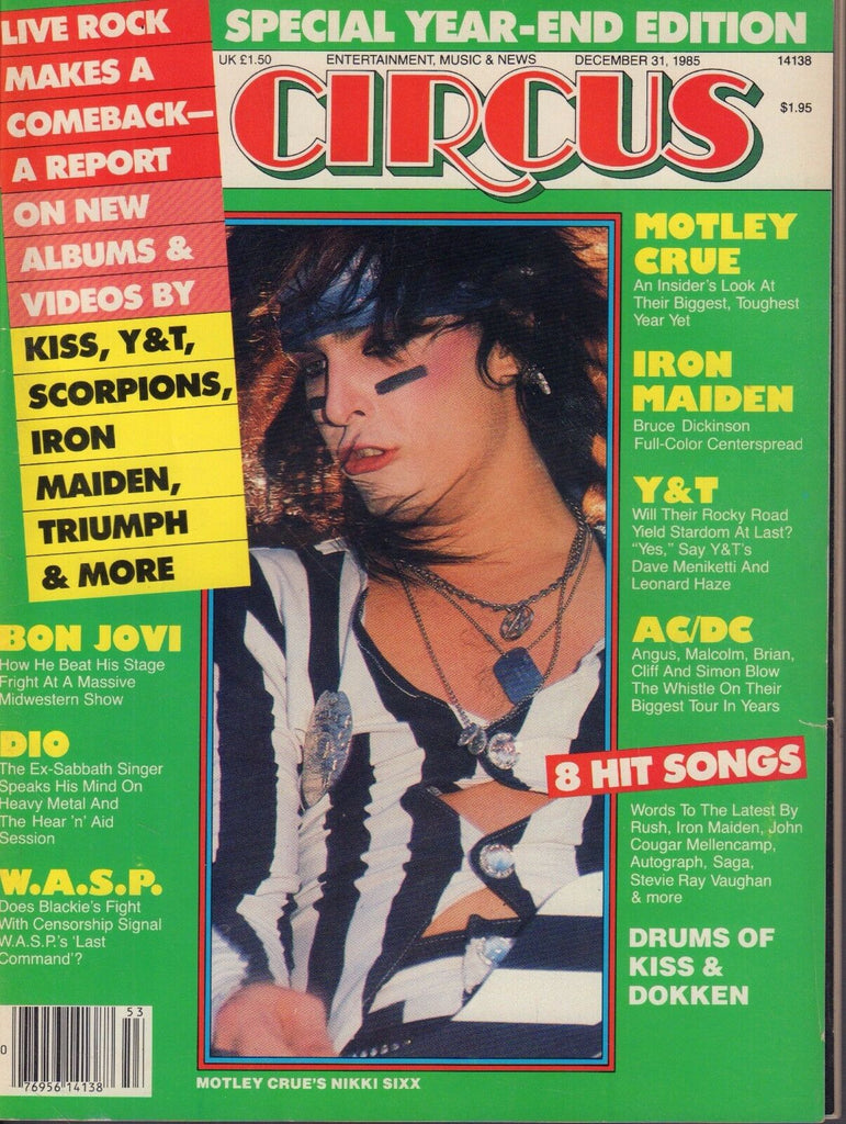 Circus December 31 1985 KISS, Y&T, Iron Maiden 050317nonDBE