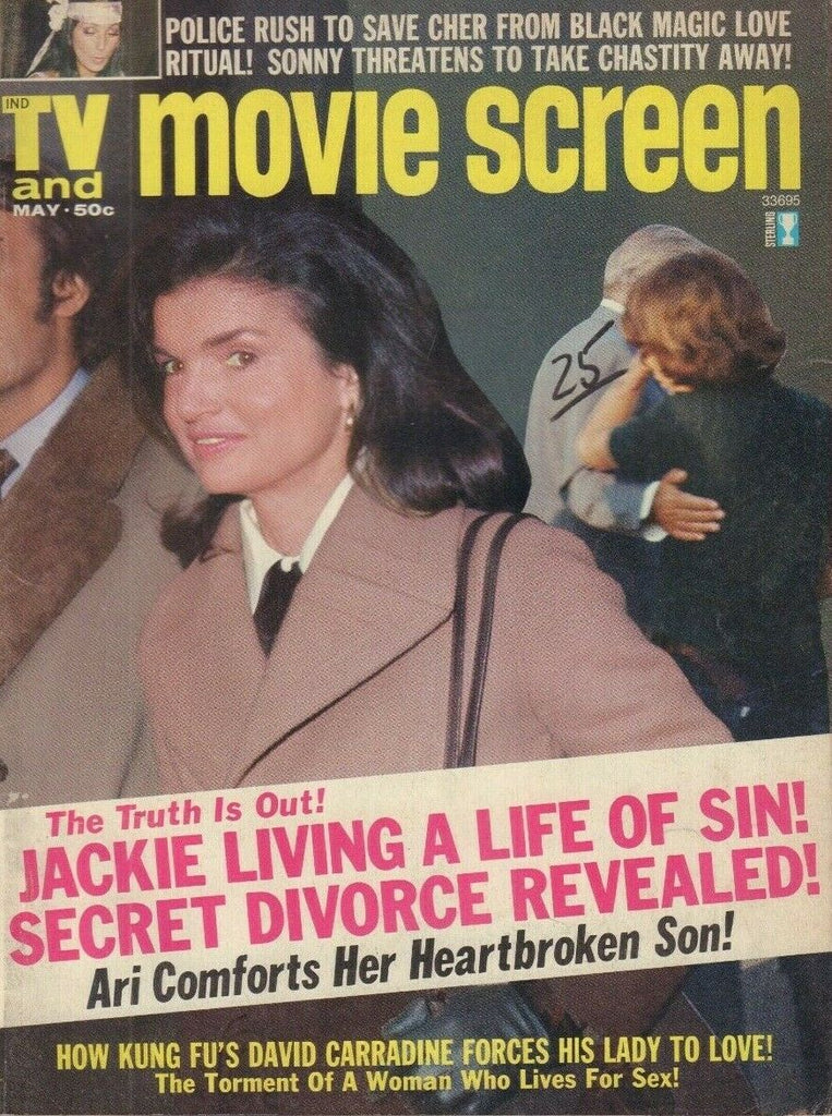 TV and Movie Screen May 1974 Jackie Kennedy David Carradine Cher 021119DBE
