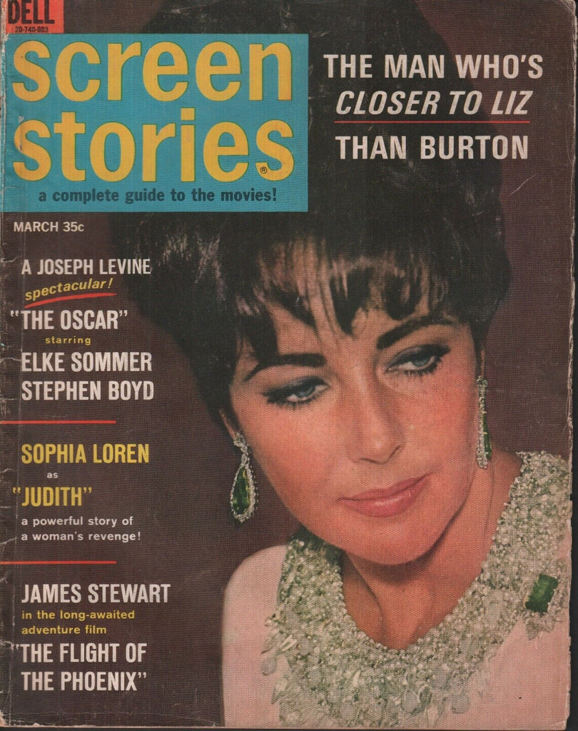 Screen Stories March 1966 Elizabeth Taylor Sophia Loren James Stewart 012819AME2