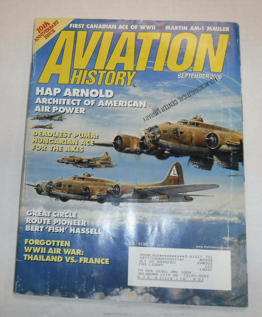 Aviation History Magazine Hap Arnold Deadliest Puma September 2000 FAA 110216R