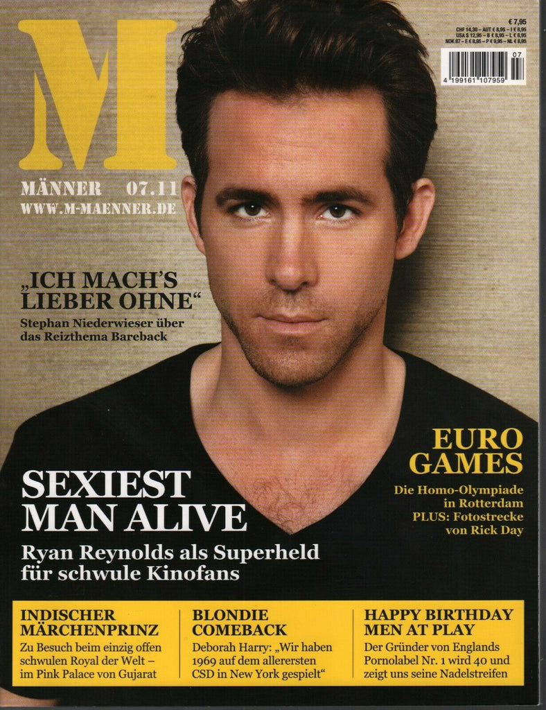 Manner German Gay Interest Magazine July 2011 Ryan Reynolds Blondie 030420AME