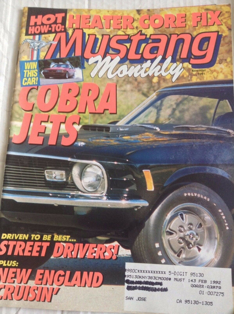 Mustang Monthly Magazine Heater Core Fix Cobra Jets November 1991 040717NONRH