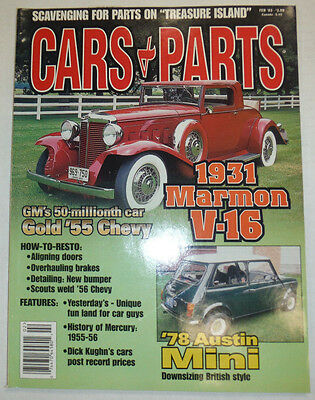 Cars & Parts Magazine 1931 Marmon V-16 Gold '55 Chevy February 2003 041015R