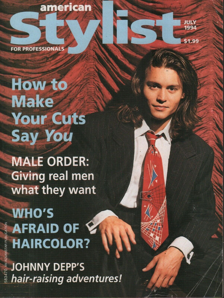 American Stylist July 1994 Johnny Depp Hairstyle Magazine 071919AME