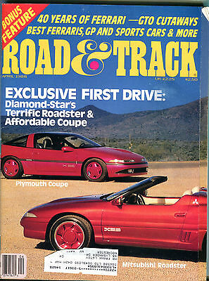 Road & Track Magazine April 1988 Plymouth Coupe Ferrari GTO VGEX 010416jhe2